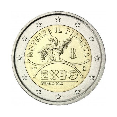 2 Euros Italie 2015, UNC, Exposition universelle de Milan