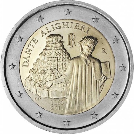 2 Euros Italie 2015, UNC, Dante Alighieri