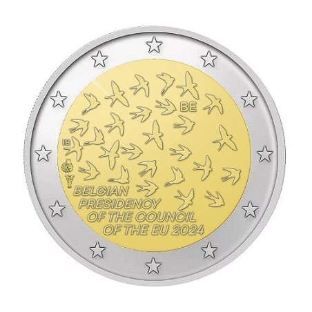 2 Euros Belgique 2024, coincard BU version Flamande, Présidence de l'Union Européenne