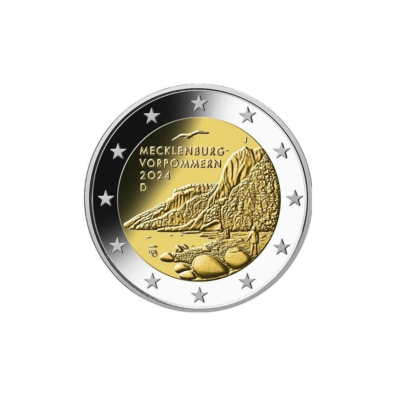 2 Euros Allemagne 2024, Atelier A, UNC, Mecklembourg