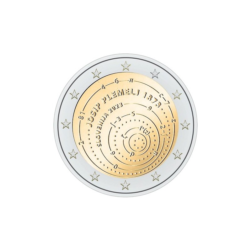 2 Euros Slovénie 2023, UNC, Josip Plemelj