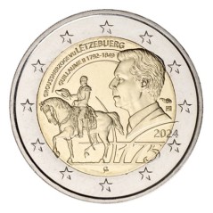 2 Euros Luxembourg 2024, UNC, La mort du Grand-Duc Guillaume II