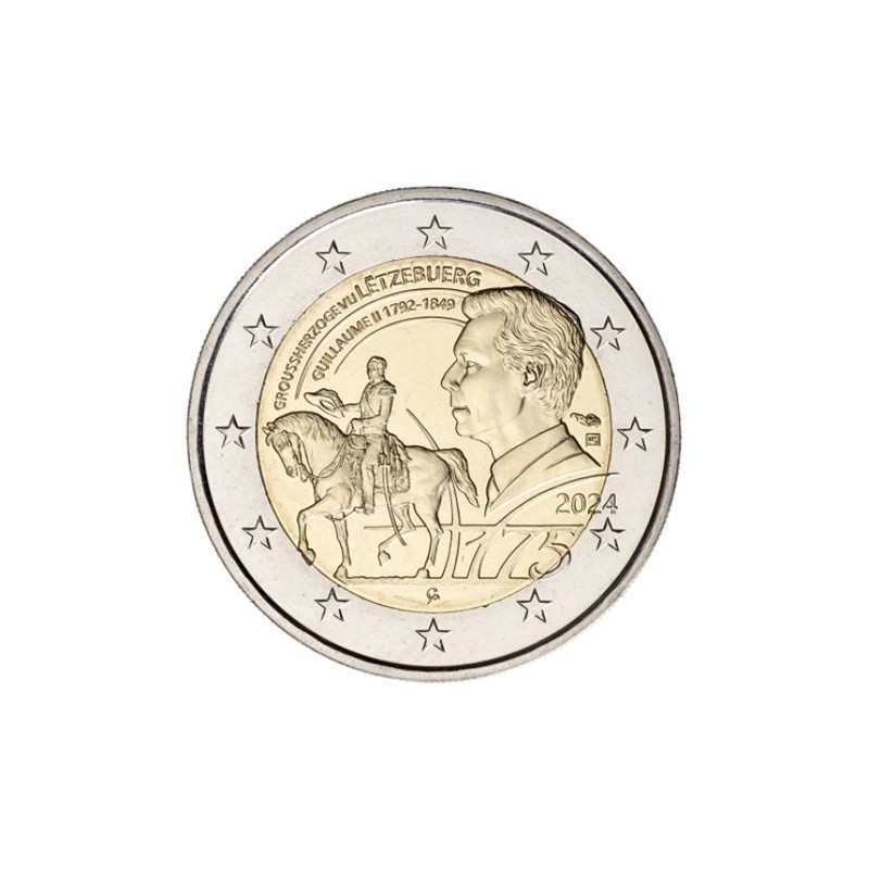 2 Euros Luxembourg 2024, UNC, La mort du Grand-Duc Guillaume II