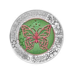 Pièce de 25 Euros Autriche 2017, BU argent et niobium, Microcosme