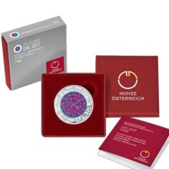 Pièce de 25 Euros Autriche 2016, BU argent et niobium, Chronomètre