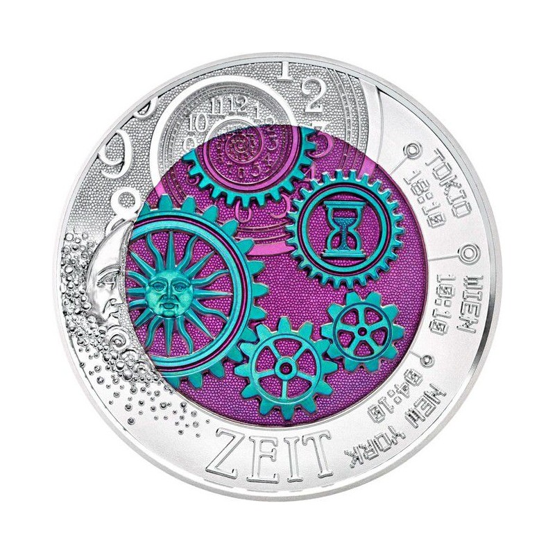 25 Euros Autriche 2016, BU argent et niobium, Chronomètre