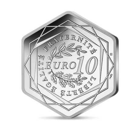 10 Euros France 2021, Argent, UNC, La Marianne pratiquant la Course