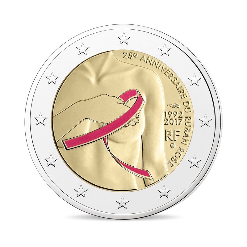 2 Euros France 2017, Coffret BE, Cancer du Sein