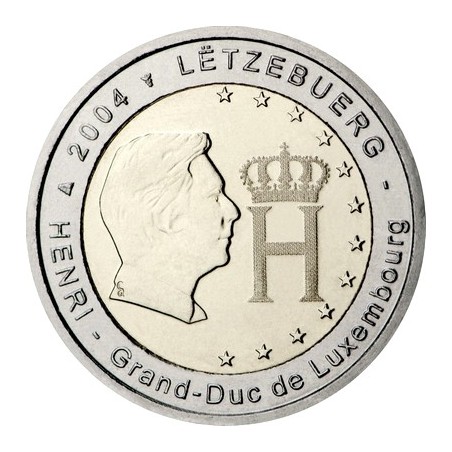 2 Euros Luxembourg, monogramme du Grand-Duc Henri