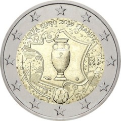 2 euros Commémorative France 2016 BU - Football UEFA euro 2016