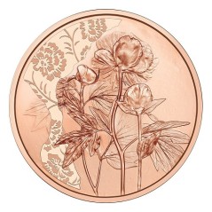 10 Euros Autriche 2024, UNC Cuivre, La pivoine