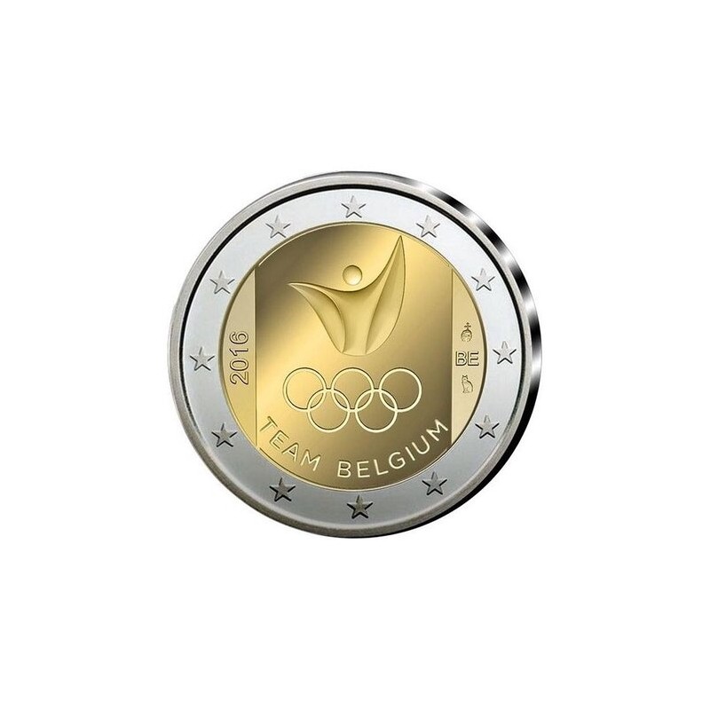 2 Euros Belgique 2016, BU sous coincard, Jeux olympiques de Rio, Version française