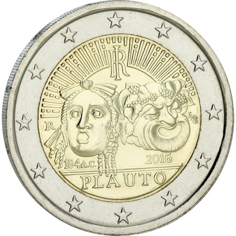 2 Euros Italie 2016, UNC, Plauto