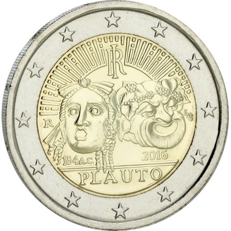 2 Euros Italie 2016, UNC, Plauto