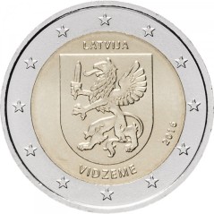 2 Euros Lettonie 2016, UNC, Vidzeme