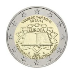 2 Euros Pays-Bas 2007, UNC, 50ᵉ anniversaire du traité de Rome