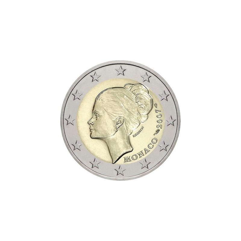 2 Euros Monaco 2007, BU, 25e anniversaire de la mort de la Princesse Grace Kelly