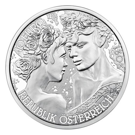 copy of 10 Euros Autriche 2021, BE, La Rose Amour et Désir