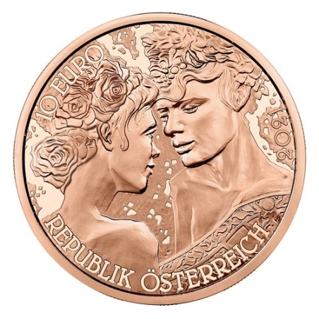 copy of 10 Euros Autriche 2021, BE, La Rose Amour et Désir