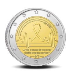 2 Euros Belgique 2024, coincard BU Version Flamande, Lutte contre le Cancer