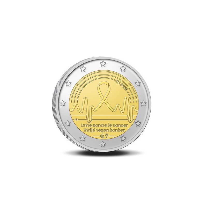 2 Euros Belgique 2024, coincard BU Version Flamande, Lutte contre le Cancer