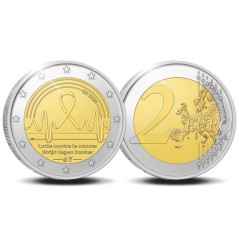 2 Euros Belgique 2024, coincard BU Version Flamande, Lutte contre le Cancer