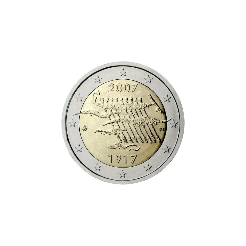 2 Euros Finlande 2007, UNC, 90ᵉ anniversaire de la déclaration d’indépendance finlandaise