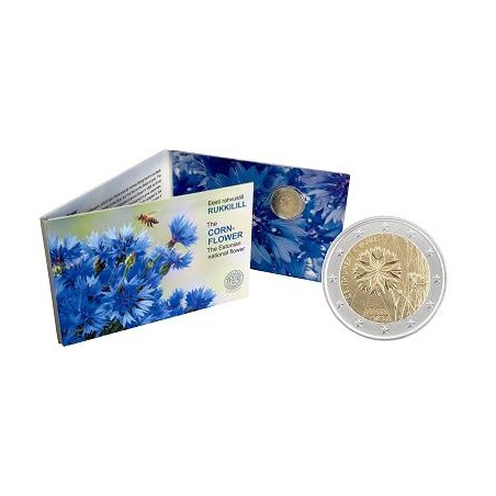 copy of 2 euros Estonie 2024 UNC Le Bleuet