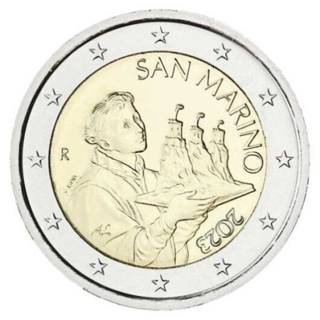 2 Euros Saint-Marin 2024, UNC, Face nationale - Portrait de Saint-Marin