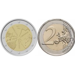 2 euros Finlande 2024, UNC, Architectures de Finlande, Gesellius, Lindgren, Saarinen