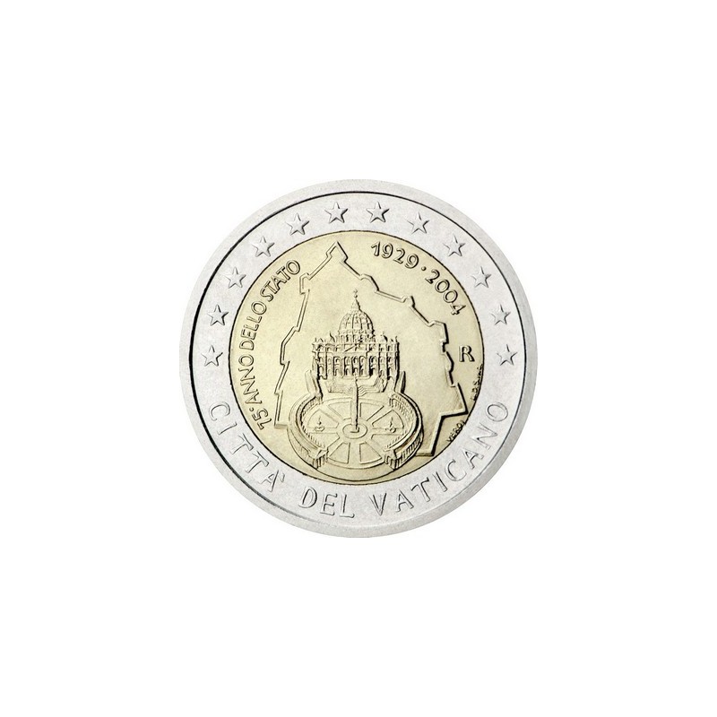 2 Euros Vatican, 75 ans de la cité du Vatican.