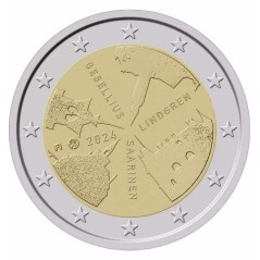 2 euros Finlande 2024, BE, Architectures de la Finlande, Gesellius, Lindgren, Saarinen