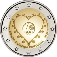 copy of 2 Euros Portugal 2024, UNC, La team Portugal JO Paris