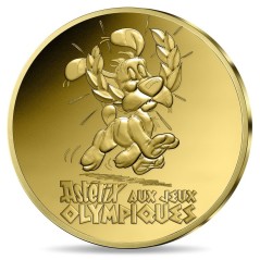 5 Euros France 2024, BE, Or 999%, Astérix aux Jeux Olympiques