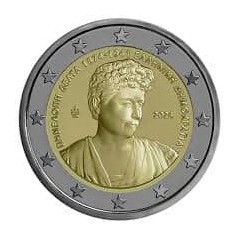 2 euros Grèce 2024, UNC, 150 ans de la naissance de Pénélope DELTA