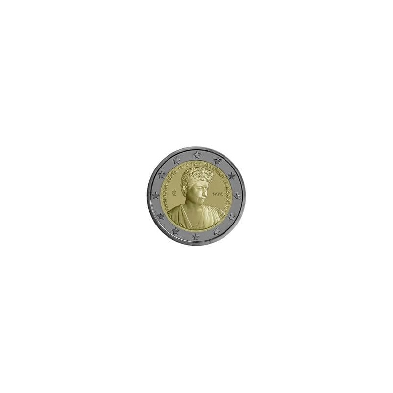 2 euros Grèce 2024, UNC, 150 ans de la naissance de Pénélope DELTA