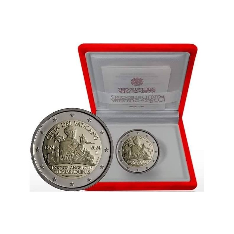 2 Euros Vatican 2024, BE, 750 ans de la mort de Thomas d'Aquin