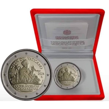 2 Euros Vatican 2024, BE, 750 ans de la mort de Thomas d'Aquin