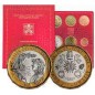 Série 9 Pièces euros Vatican 2024, BU, Coffret spéciale les Armoiries du Pape François avec la pièce de 5 euros Bimétallique