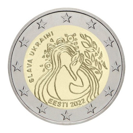 2 Euros Estonie 2022, BU, Paix en Ukraine