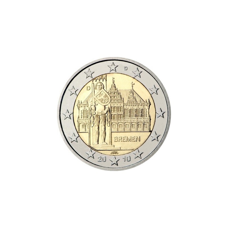 Lot de 5x2 Euros Allemagne 2010, UNC, Présidence de Brême au Bundesrat (ADFGJ)