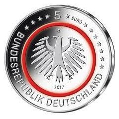 Lot de 5 Euros Allemagne 2017, UNC, Zone tropicale (ADFGJ)