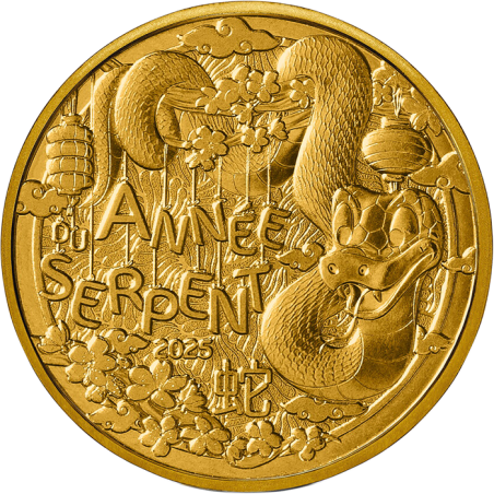 Pièce de 1/4 d'euros 2025 UNC, France, Année du Serpent