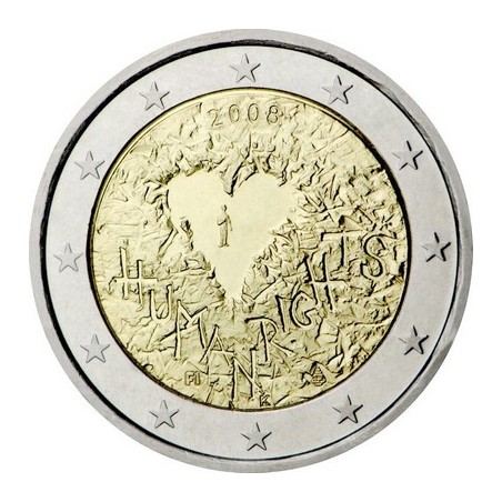 2 Euros Finlande 2008, UNC, 60ᵉ anniversaire de la Déclaration universelle des droits de l’Homme