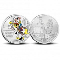 5 euros Belgique 2024, BU, Lucky Luke version couleur