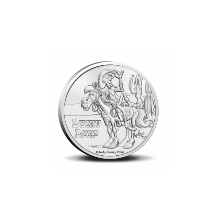 5 euros Belgique 2024, BU, Lucky Luke version gravure