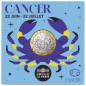 5 Euros, France 2025, UNC, Cancer, Signe du Zodiaque