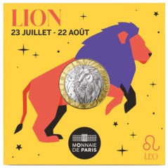 5 Euros, France 2025, UNC, Lion, Signe du Zodiaque