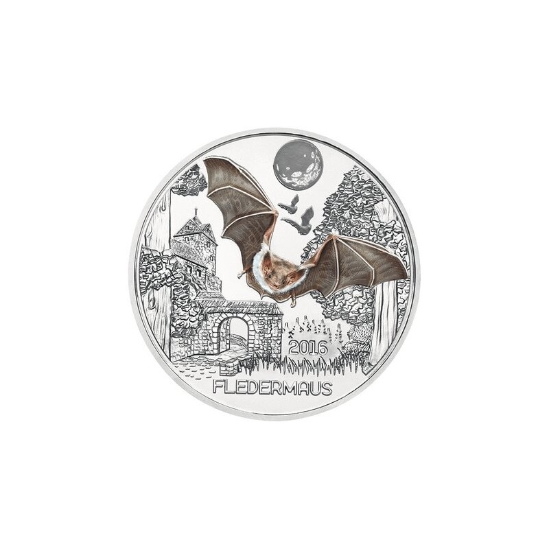 3 Euros Autriche 2016, UNC, La chauve souris