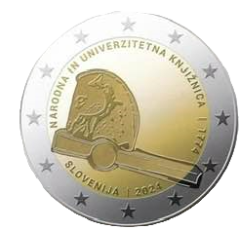 2 Euros Slovénie 2024, UNC, 250 ans de la bibliothèque nationale et universitaire